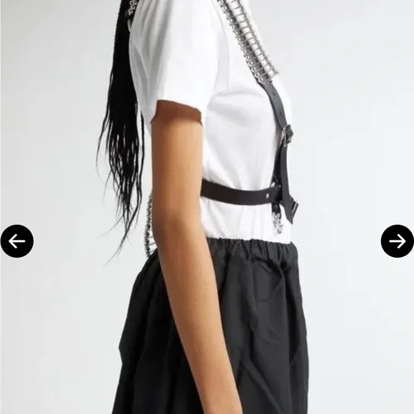 NOIR KEI NINOMIYA 
Faux Leather X Pin Harness - Picture 4 of 8